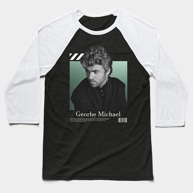 George Michael Baseball T-Shirt by instri